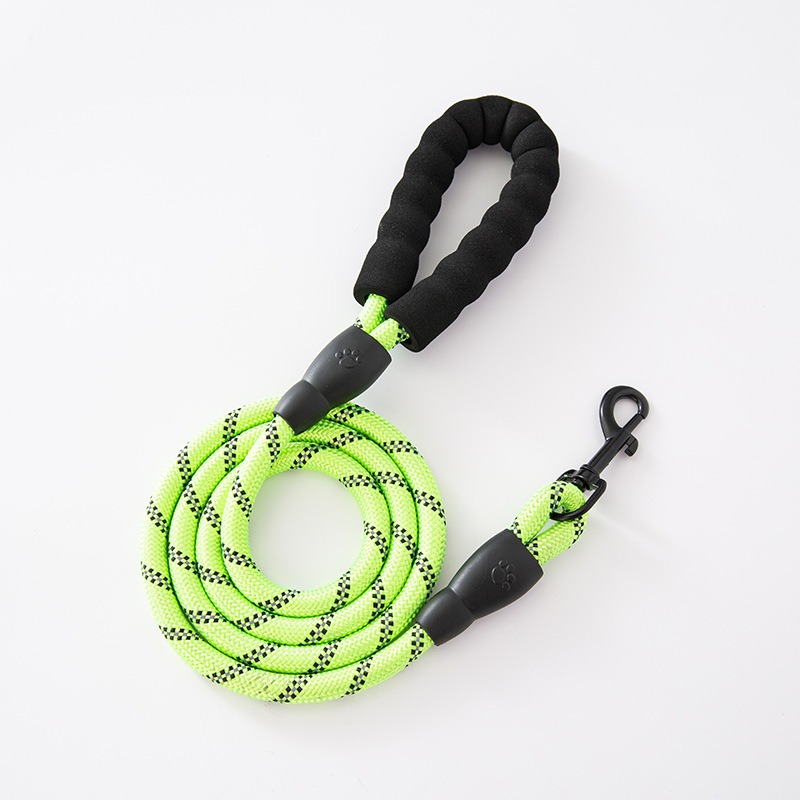 Cuerda de nylon con mango de espuma, collar de perro y cadena — imagen 5