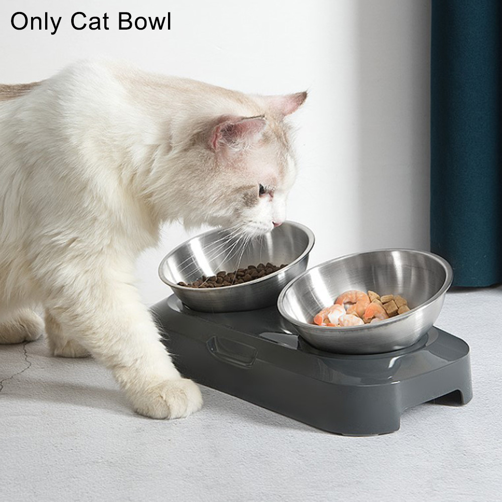 Pet Bowl Feeder Cat Bowl Pet Stainless Steel Dog Bowl Adjustable Inclined Cat Bowl Inclined Water Bowl — image 6