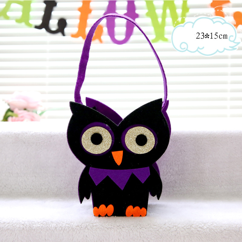 Halloween Props Witch Pumpkin Bag Owl Candy Bag Children's Kindergarten Gift Handheld Pumpkin Bag — image 6