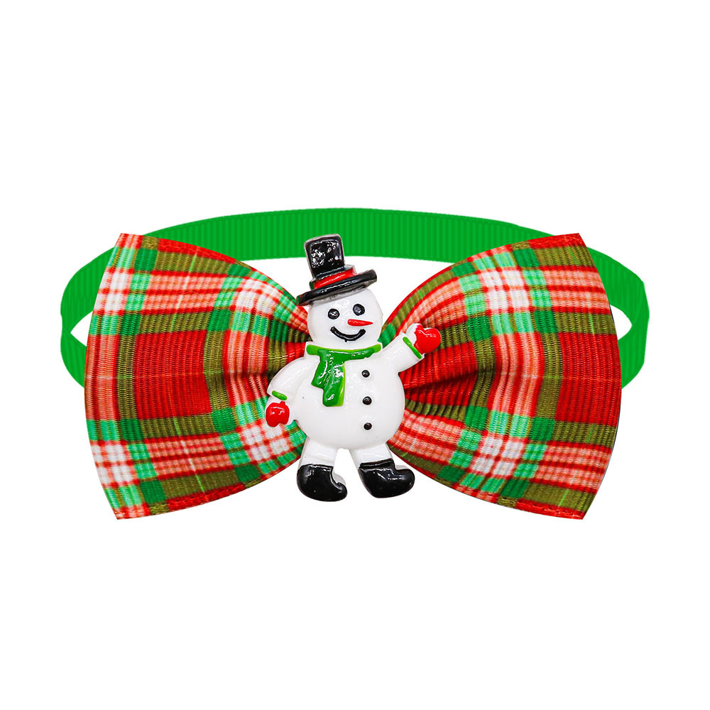 Christmas Dog Printed Pet Tie Collar Bow Accessories Cat Threaded Ribbon — image 5