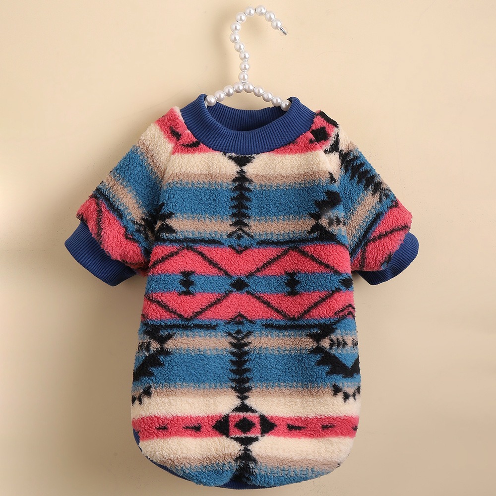 Dog Clothes Autumn And Winter Ins Cat Clothes Cute Stripes Plush Sweater Source Pet Clothes — image 6