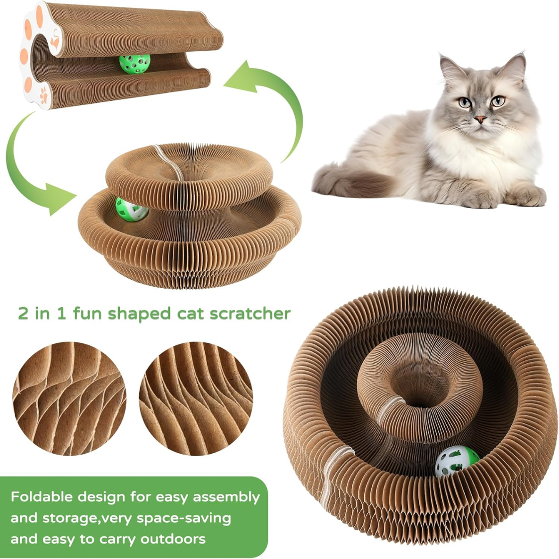 Kitty Kurlz Cat Scratcher Toy Interactive For Indoor Cats — image 6
