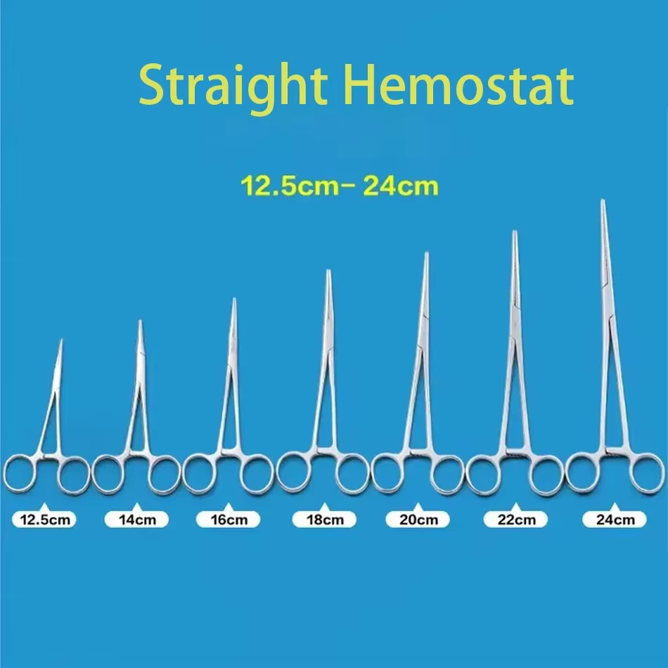 Hand Tool Hemostatic Forceps Pet Hair Clamp Fishing Locking Pliers Epilation Tools Curved/Straight Tip Cutter Tool — image 1