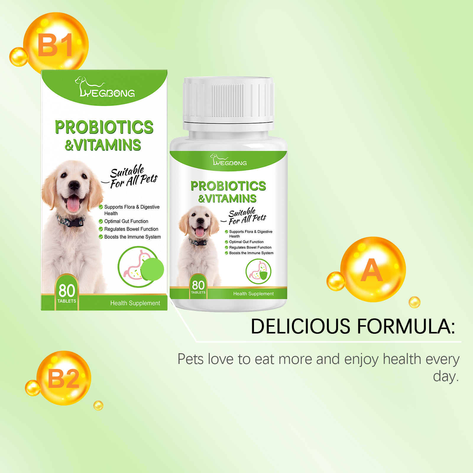 Pet Probiotic Tablets Improve Gut Health And Promote Nutritional Absorption Of Pet Care Supplements — imagen 6
