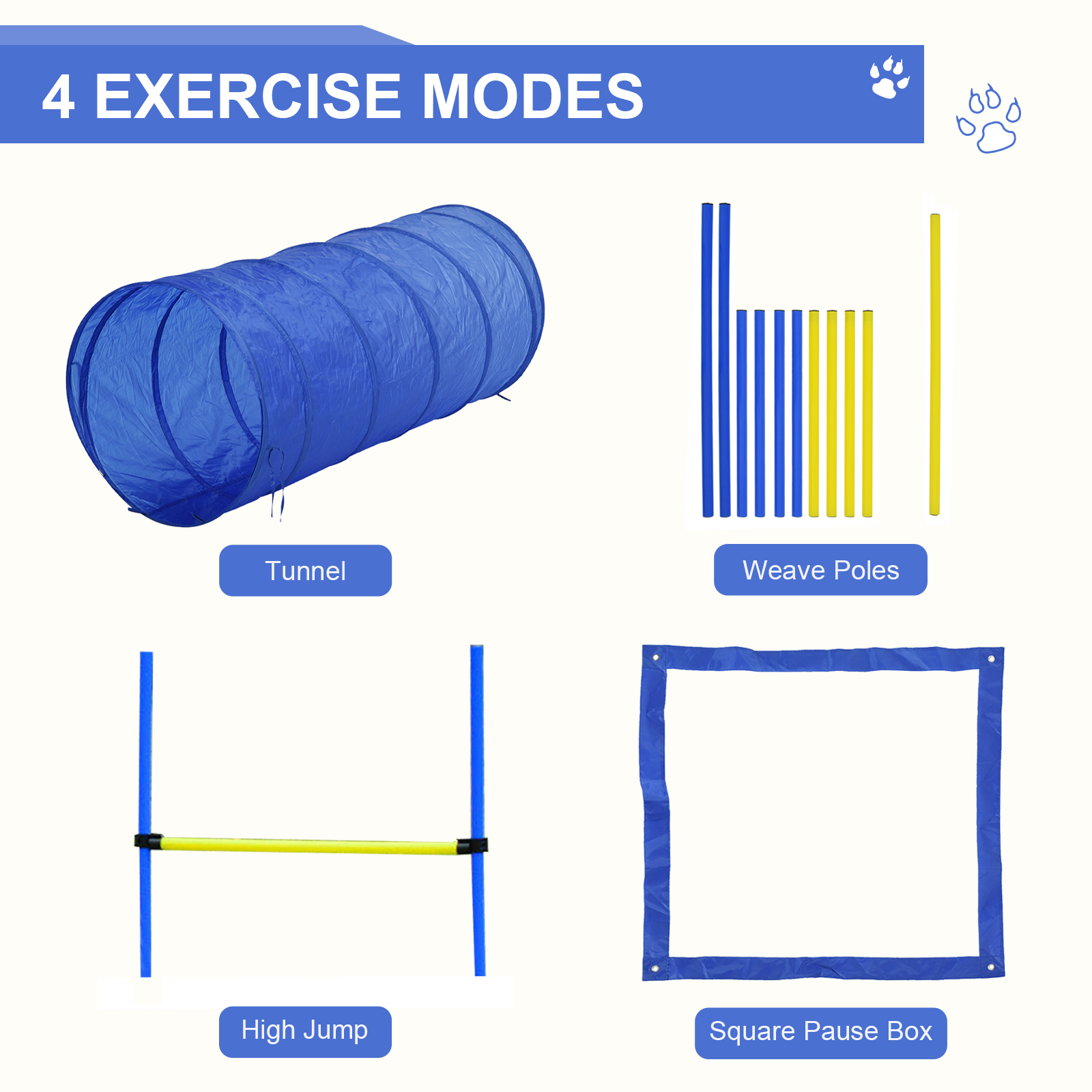 Kit de Entrenamiento de Agilidad para Perros en Jardín - Curso de Obstáculos Competitivos — imagen 4