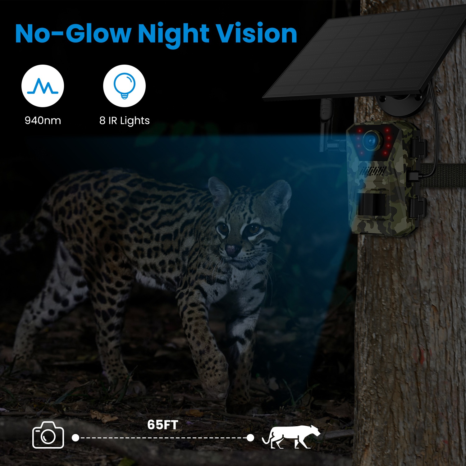 4G 4K 30FPS Solar Trail Camera Outdoor Wildlife Camera Motion Activated IP66 Waterproof With 140 Degree Viewing Angle No Glow Night Vision SIM Card APP Control No WiFi Needed — image 18