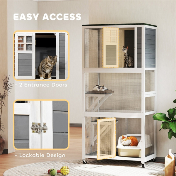 Pet Stairs Cat Climbing Tower Cat House — imagen 5