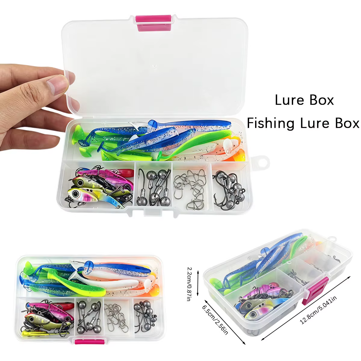 Juego Combo de Caña de Pescar Telescópica de 1.8m: Incluye Carrete Spinning, Señuelos, Anzuelos y Estuche de Viaje, Ideal Para Principiantes en la Pesca — imagen 4