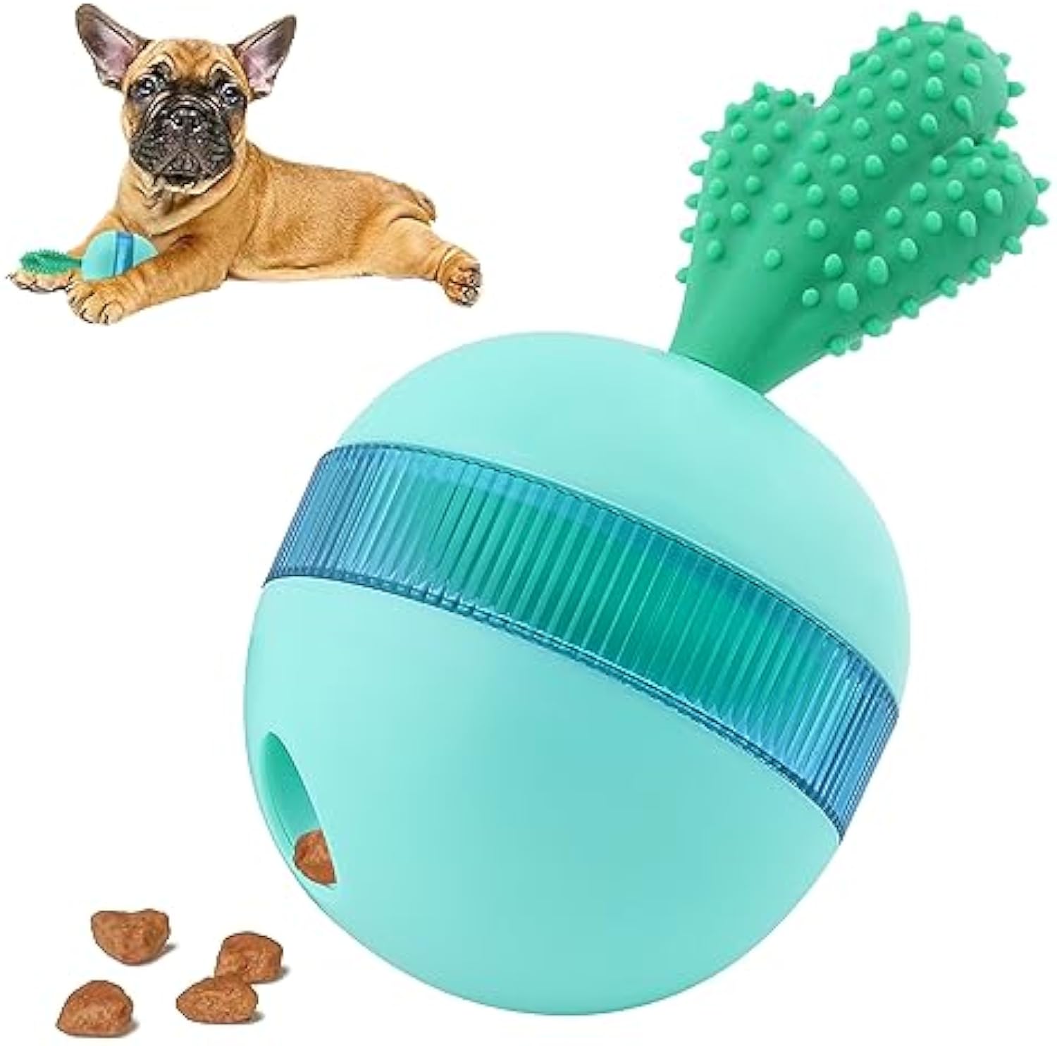 Juguetes Interactivos para Dispensar Comida de Perros Diferentes Funciones Juguetes de Rompecabezas para Perros Bolas para Perros para Canes Medianos Grandes Juguetes de Goma Duraderos — imagen 3