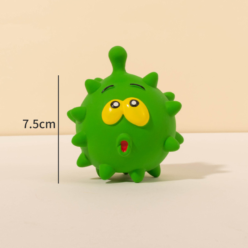 Squeaky Dog Toys Dog Toys Set Dog Balls For Large Medium Small Dogs Natural Latex Rubber Dog Balls Play Dog Balls Aggressive Chewers Friendly Pet Toys With Cute Faces — image 6