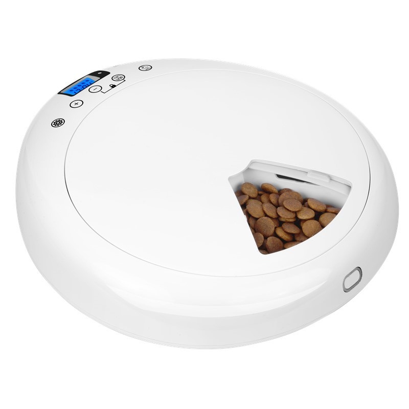 New Automatic Pet Feeder Intelligent Feeding 6-Meal Timing And Quantitative Led Blue Light Display Anti Pinch Foot — image 1