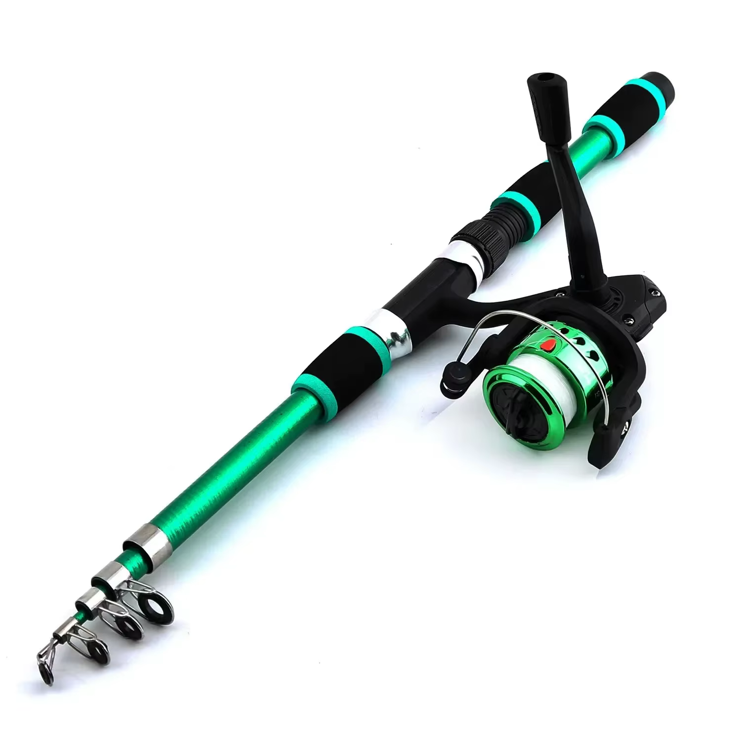 Fishing Pole Set Full Kits With Telescopic Fishing Rod And Spinning Reel Baits Hooks Travel Pole Set — image 2