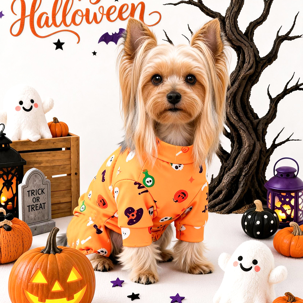 Ropa de Halloween para Mascotas - Traje de Pijama para Perros y Gatos — imagen 3