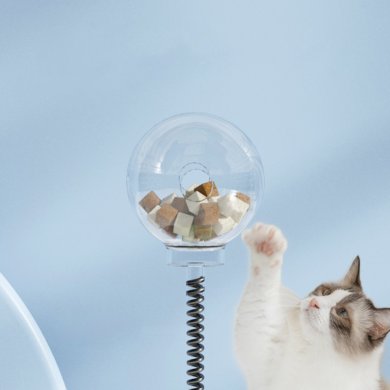 Alimento para Gatos con Fuga 2 en 1 Juguetes Giratorio y Pelota de Resorte, Entretenimiento Divertido para Kitten y Formación de Gatos — imagen 10
