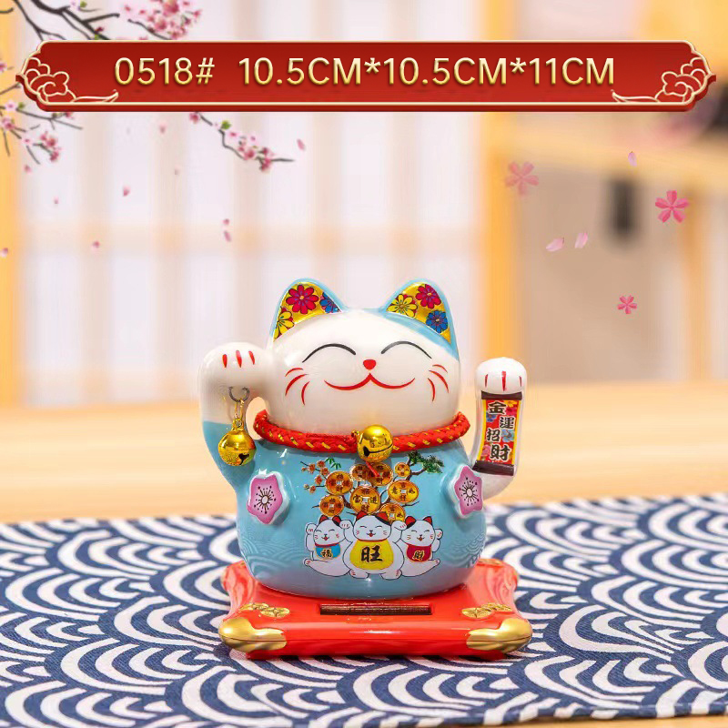 Gato de suerte chino decorativo que puede mover la mano anualidad regalo para coches pequeños adornos artesanías — imagen 17