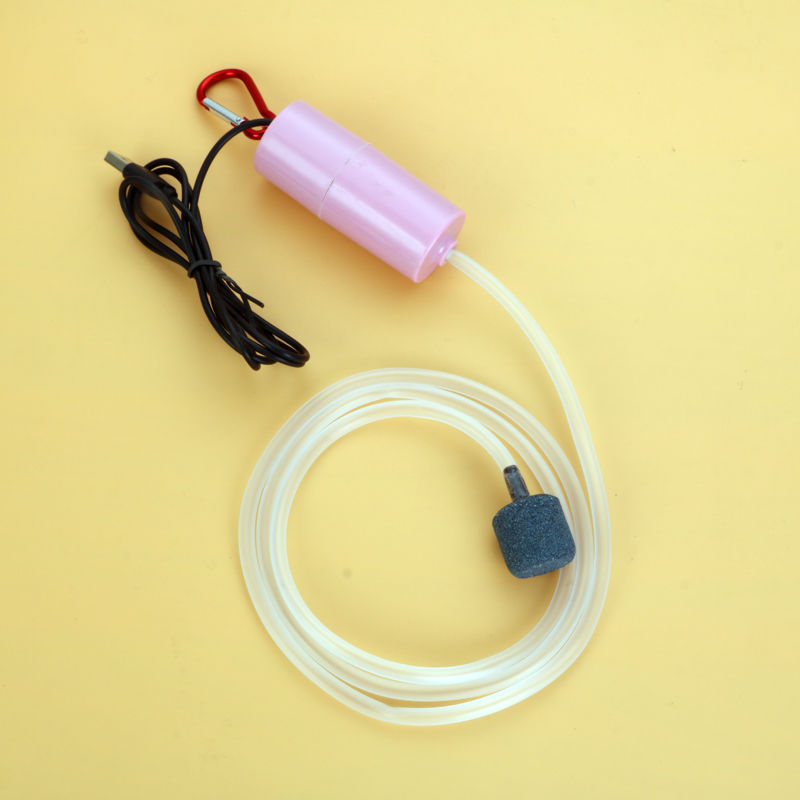 Bomba de aire y oxígeno USB para pecera de acuario, silenciosa y de bajo consumo, suministro portátil mini para terrario acuático, accesorios para pecera — imagen 3