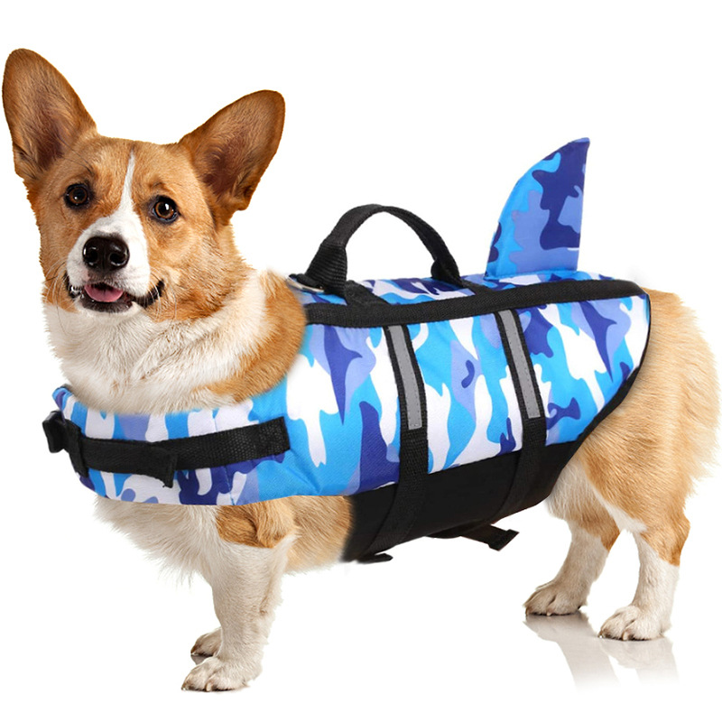 Dog Life Jacket Lightweight Adjustable Velcro Medium to Large Dog Swimwear — image 1