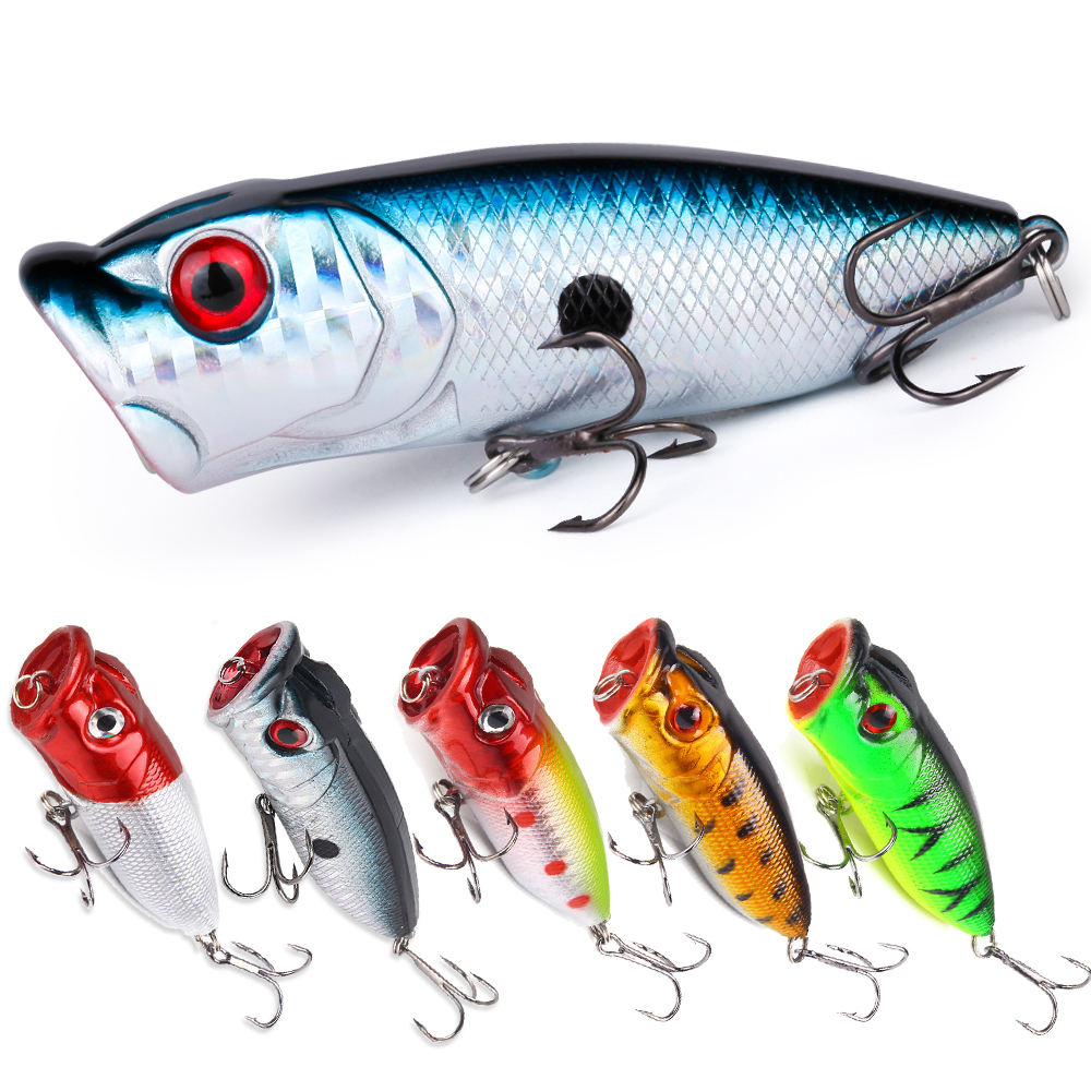 Conjunto de 22 piezas de Mosca Popper Luminosa con Acción Realista Ideal para Pesca — imagen 4
