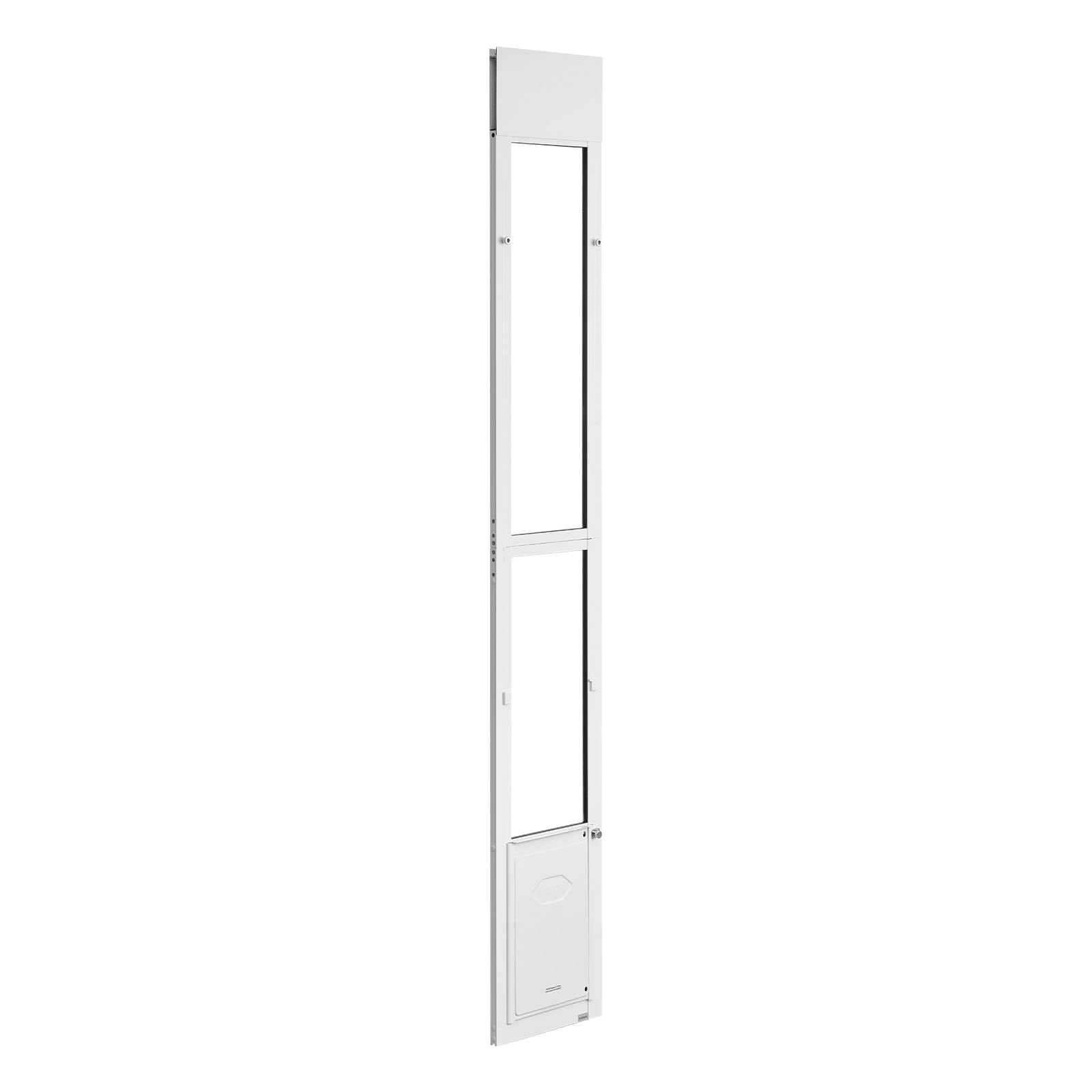 Puerta para Perros de Acceso a Puertas de Vidrio Deslizantes, Altura Ajustable 75-78 a 80-1116 cm, Estructura de Aluminio con Ala y Bisagra Rotativa, Diseño de Cerradura, Para Perros de Tamaño Mediano, Ventanas para Mascotas de Rentistas — imagen 1
