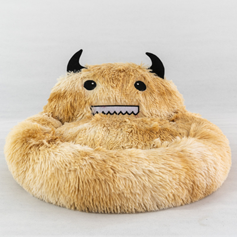 Pet Supplies Plush Small Monster Pet Nest Mattress Creative Dog Nest Autumn And Winter Warm Cat Nest — image 3