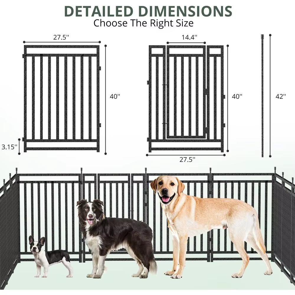 Cubo de Juego Portátil 40 Alto 16 Paneles para Uso Exterior e Interior, Ideal para el Entretenimiento de Perros y Acampadas (Negro-Arcilla) — imagen 4
