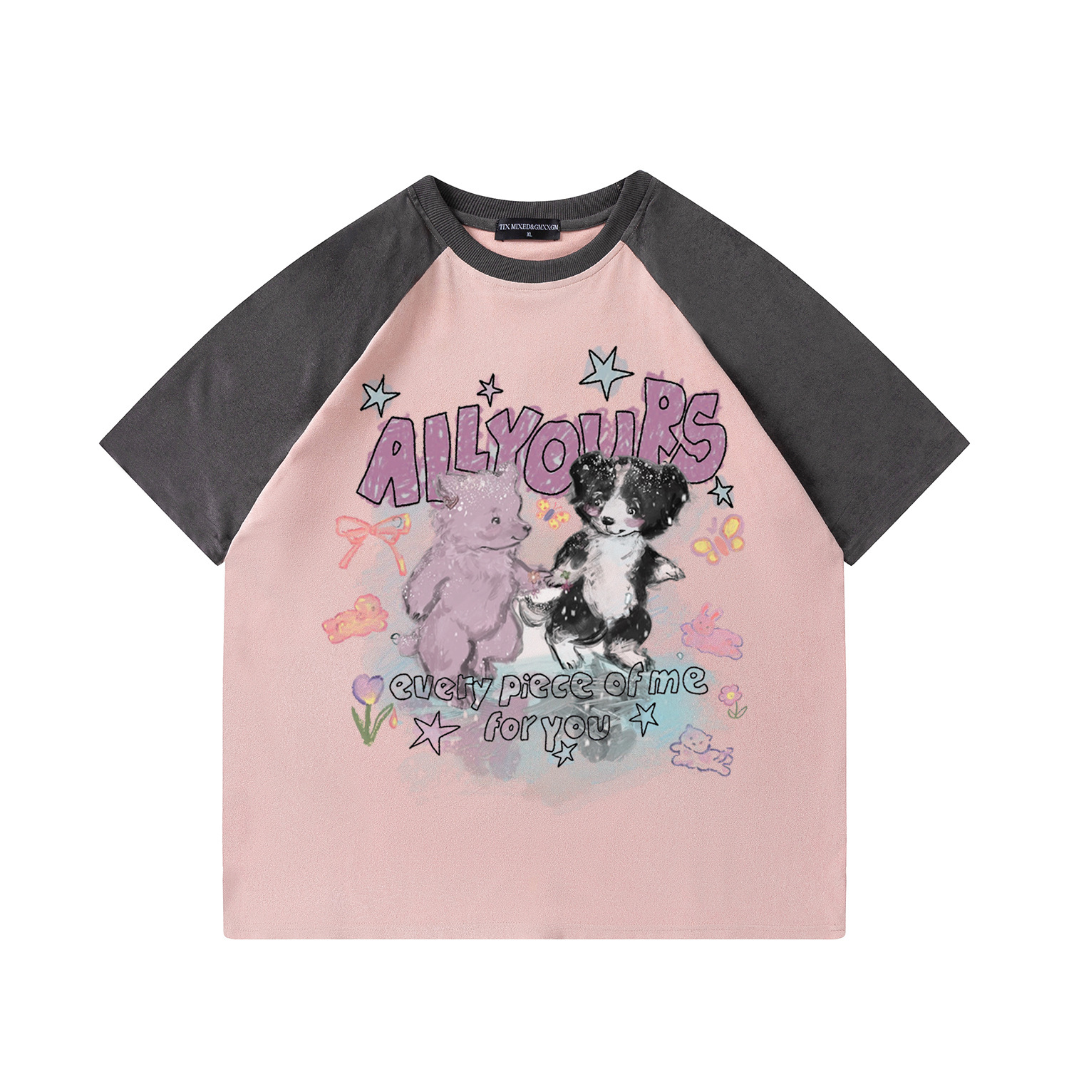 Camiseta de manga corta con diseño de oso pequeño — imagen 3