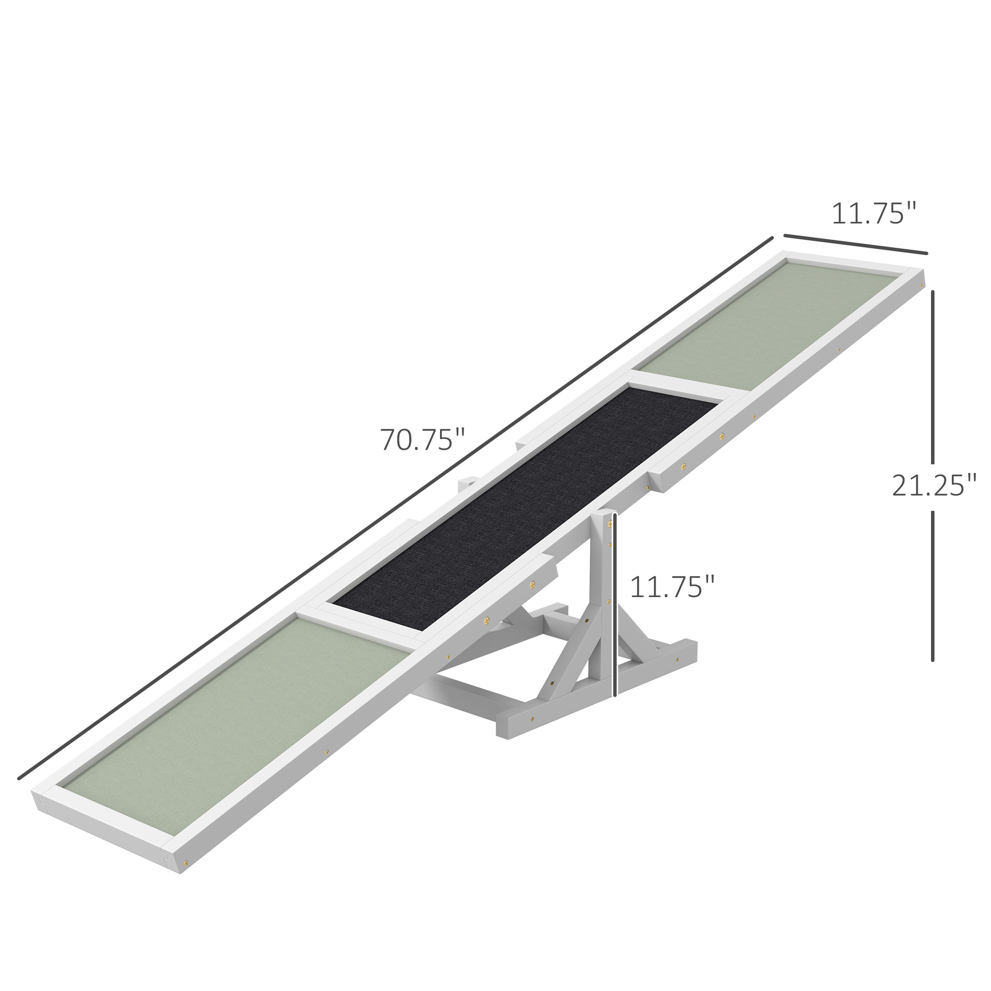 Plataforma de Gimnasia Canina en Madera para Entrenamiento y Ejercicio, Blanco — imagen 2