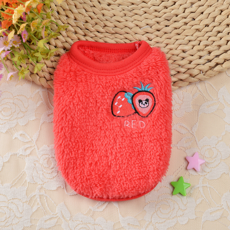 Flannel Milk Dog Clothes Small Dog Puppy Cat Dog Autumn And Winter Clothing Pet Rabbit Teacup Dog Warm Vest — image 9