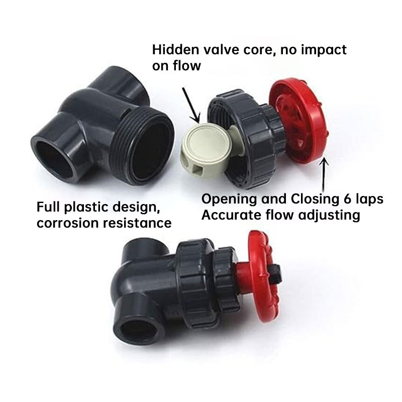 25/32/40mm UPVC Control Valve - Corrosion Resistant Plastic Gate Valve for Aquarium Sump & Garden Drip Irrigation Accessories — image 4