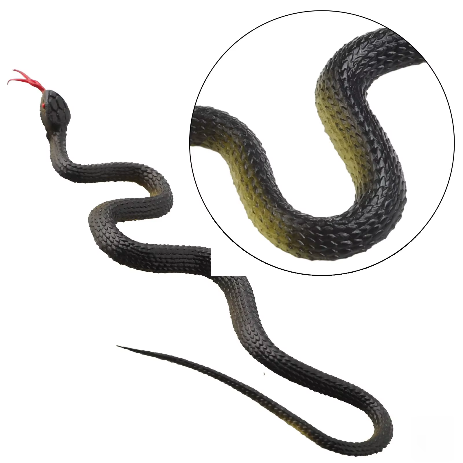 Fake Realistic Rubber Toy Snake Simulation Anaconda Scary Halloween To Scare Birds Props Prank Trick Toy Accessories — image 3