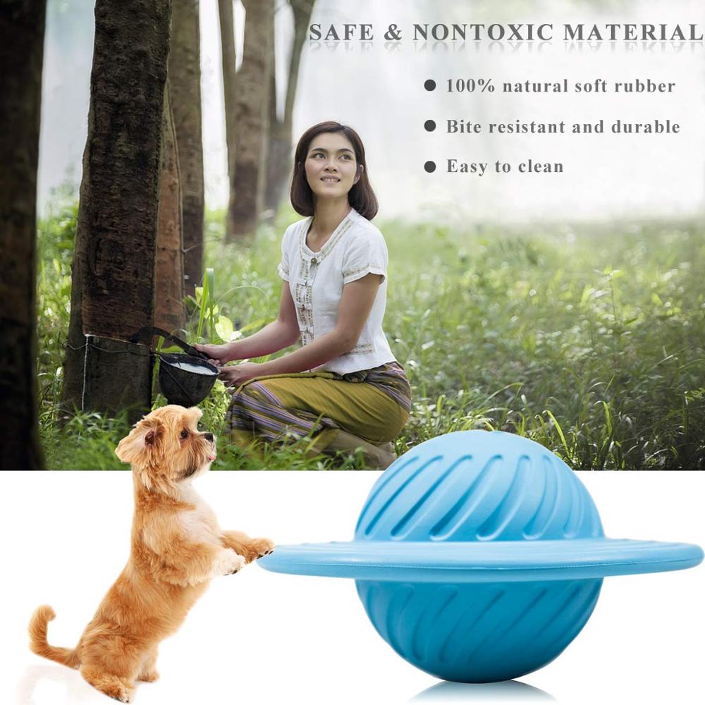 New Dog Toy Ball Pet Supplies Tooth Grinding Toy Natural Rubber Frisbee Cat and Dog Toy Food Leakage Device — image 6