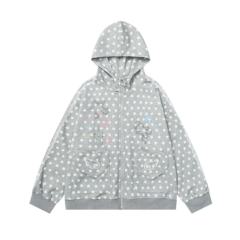 Cat pentagram full print hooded sweatshirt jacket — image 4