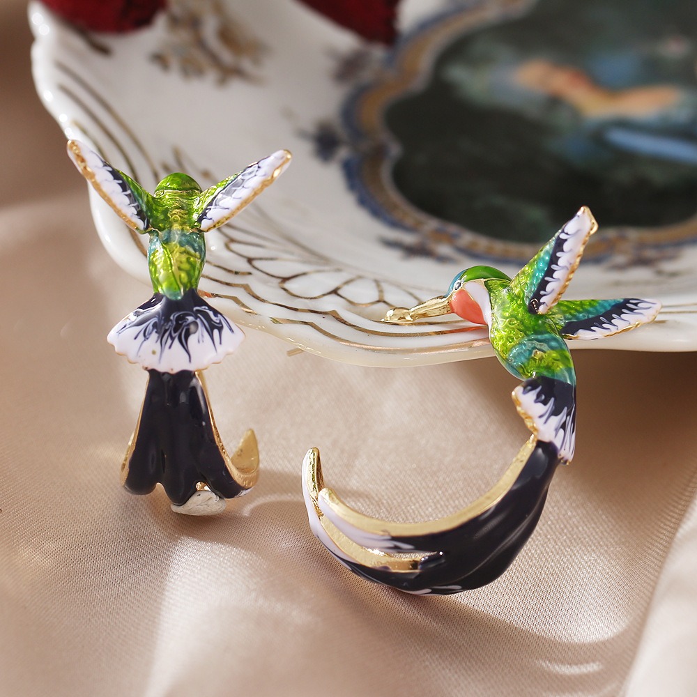 Pendientes de Colibrí Verde y Azul — imagen 3