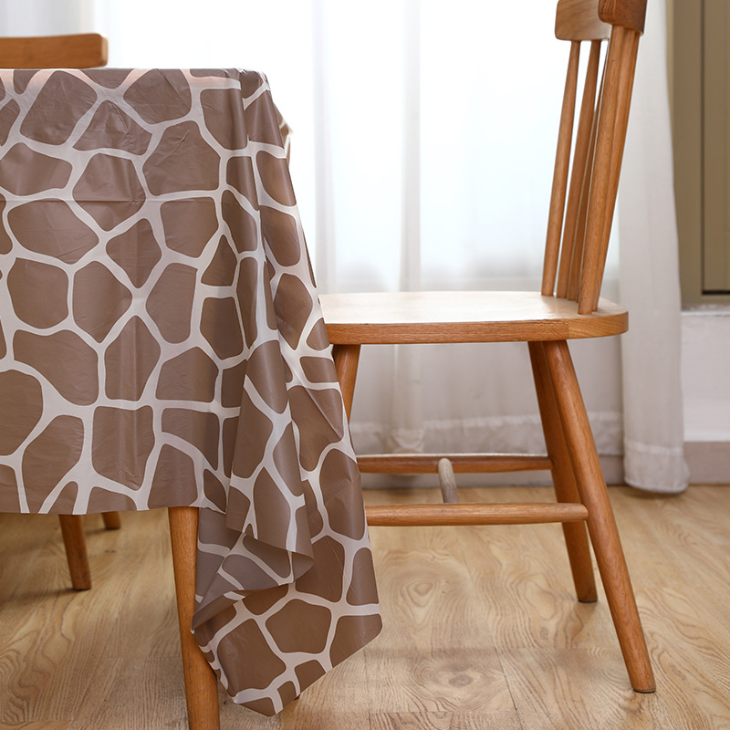 Waterproof and Oilproof Jungle Tablecloth Animal Stripe PEVA Tablecloth Party Decoration Disposable Tablecloth — image 2