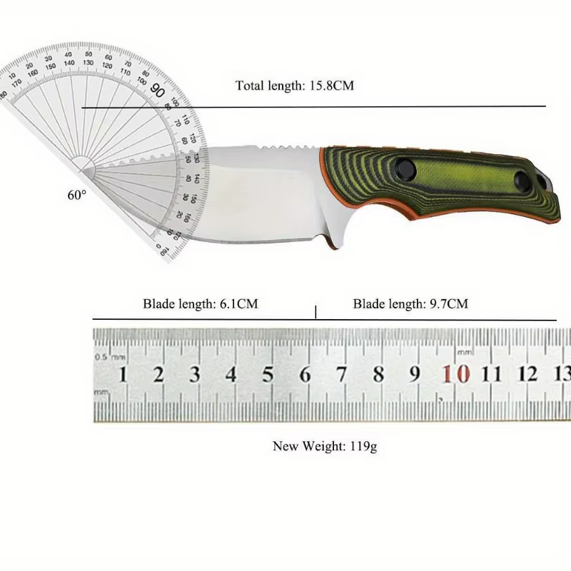 BM 15017 Two-tone G10 Handle 8Cr13Mov Blade Fixed Blade Straight Knife Outdoor Hunting Self-defense EDC with Sheath Knives — image 6