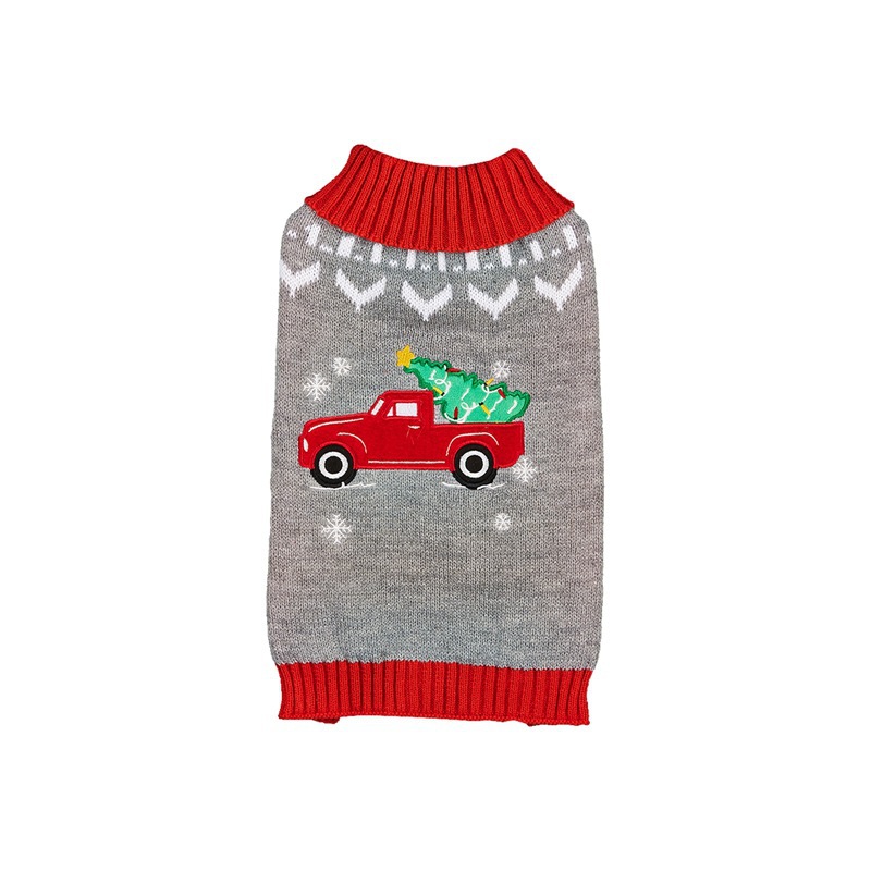 Pet clothes Santa Claus Christmas tree car reindeer snowflakes gingerbread people dogs sweaters autumn and winter — image 5