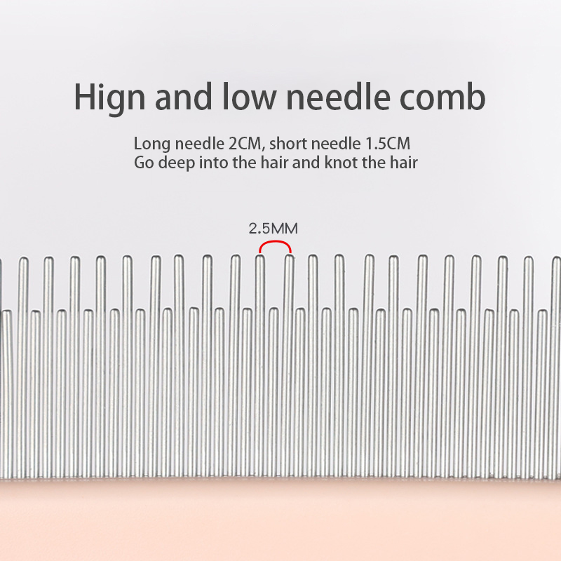 Pet Comb Cat Hair Removal Long Needle Comb Flea Comb Knot Hair Removal Comb Dog Comb Pet Supplies — image 3