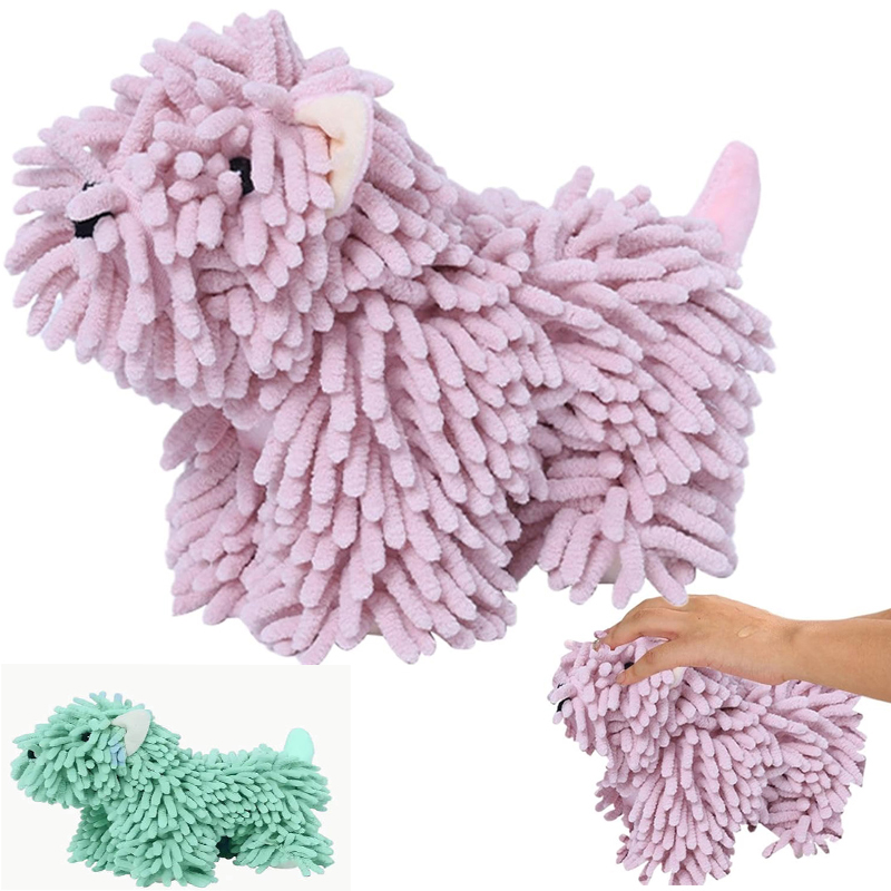 Toalla en forma de cachorro adorable, toalla absorbente para cocina con gancho, toallas para el hogar — imagen 1