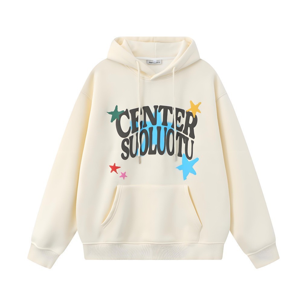 Street Style Letter Butterfly Print Hoodie, Casual Unisex Oversized Sweatshirt for Youth — image 5