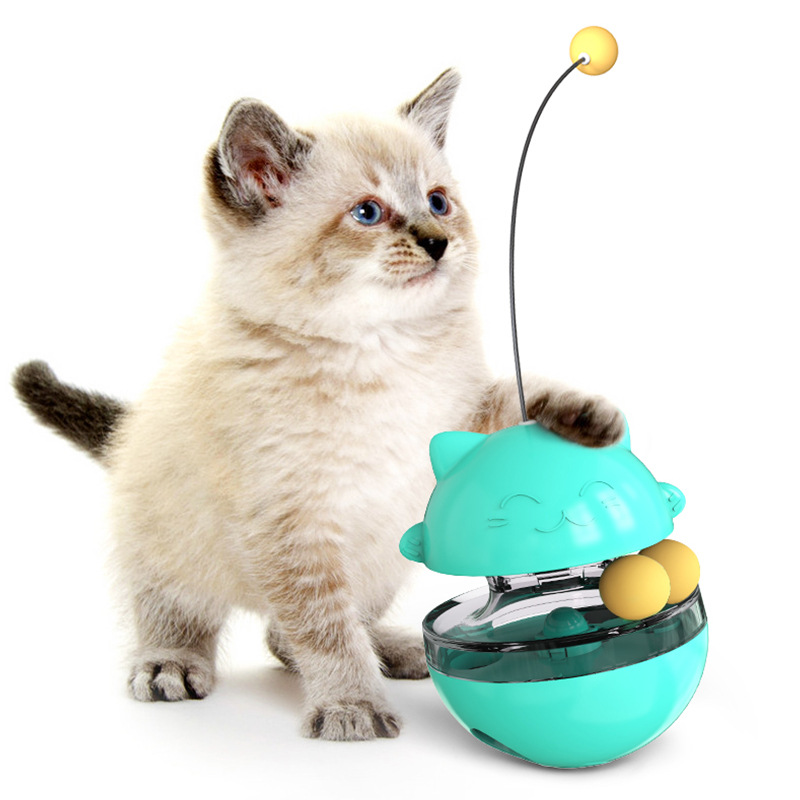 Leaking Food Ball Teasing Cat Stick Tumbler Cat Turntable Toy Pet Supplies — image 2