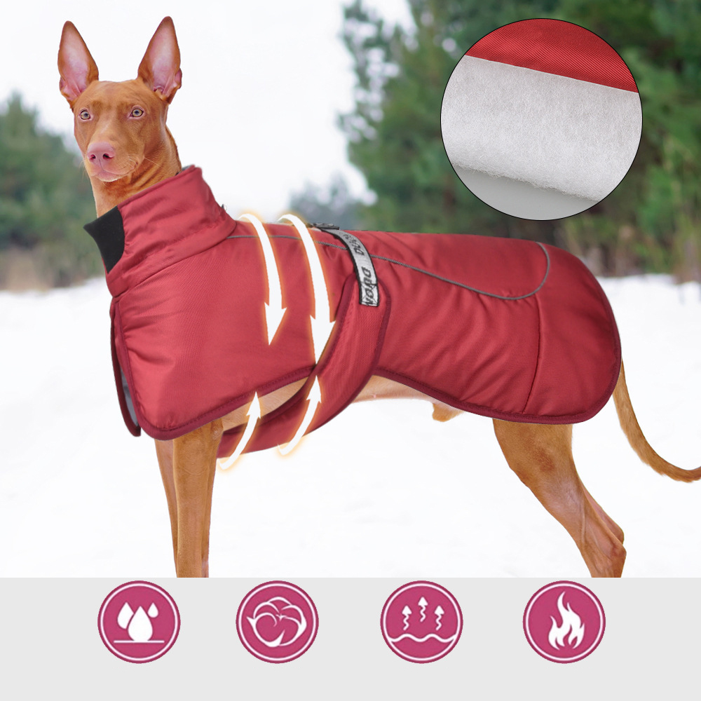 Ropa Nueva de Otoño e Invierno para Perros, Abrigo Acolchado y Cálido para Perros Grandes, Ropa de Algodón Reflectante para Perros Grandes, Ropa para Mascotas — imagen 2