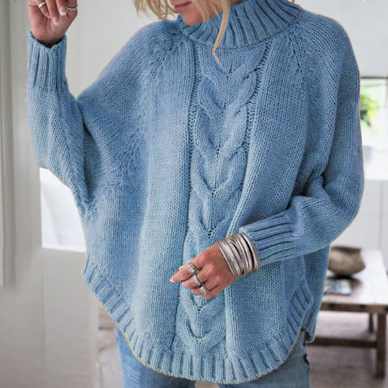 Sweater autumn winter loose bat sleeve T-shirt for women — image 4