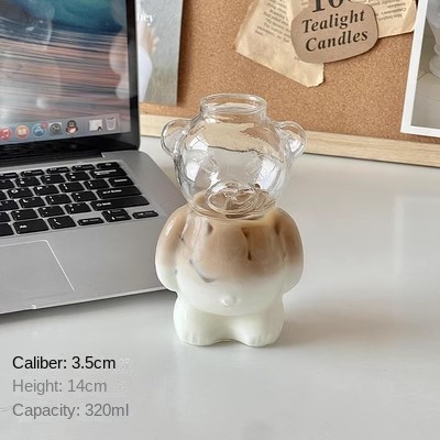 Bear cup coffee cup cartoon glass cup — image 7