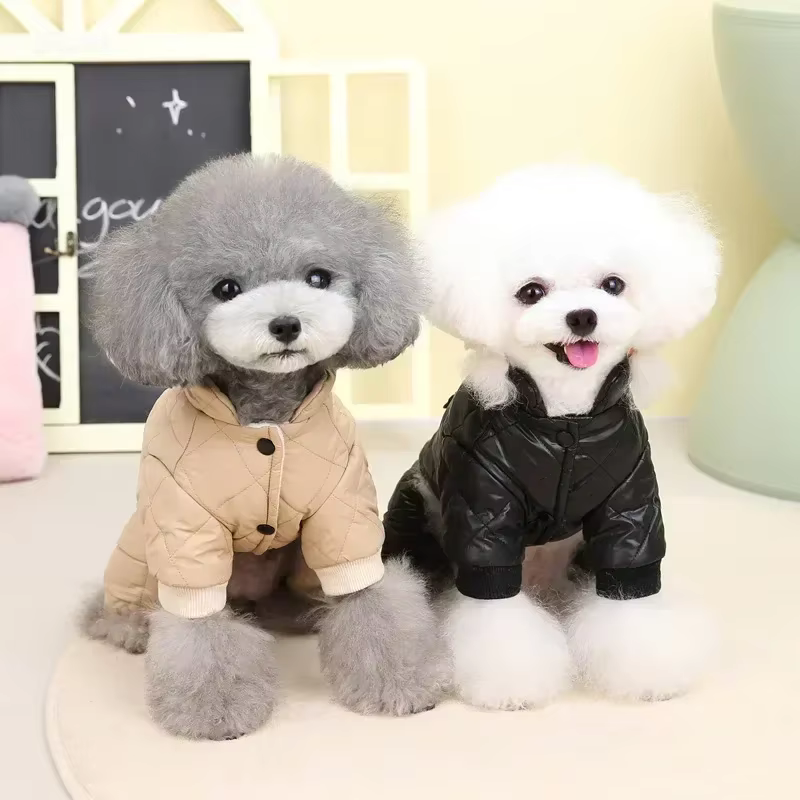 Ropa para perros: prendas de algodón acolchado impermeables para nieve, otoño e invierno — imagen 4