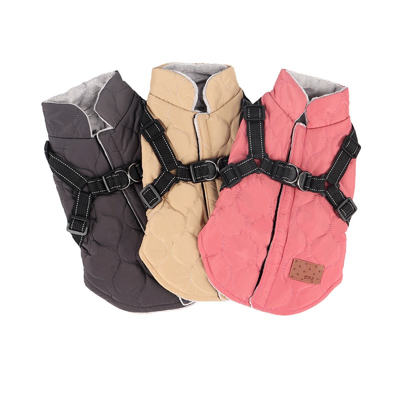 Autumn And Winter Dog Clothes Thickened Cotton Clothes Two Feet Small Dog Vest Traction Pet Clothes — image 2
