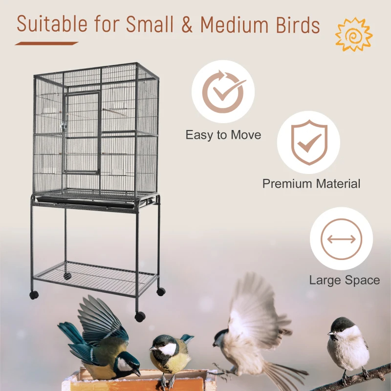 Caja Alimentadora de Metal Rueda para Pájaros con Pieza Desmontable, Estante de Almacenamiento, Percha de Madera y Contenedor de Comida — imagen 9