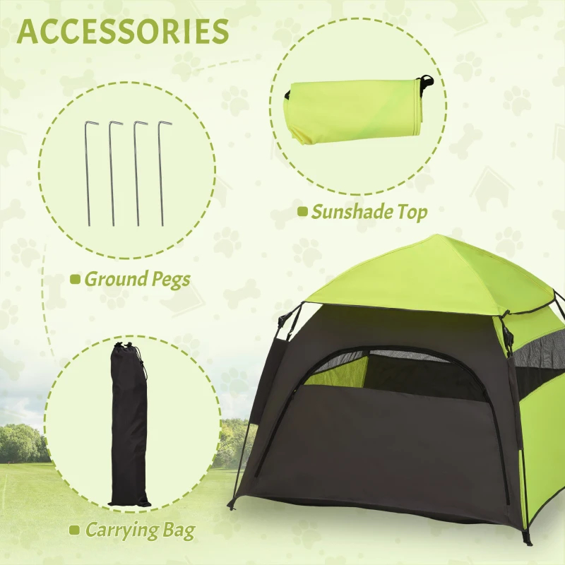 Tenda de Camping para Perros PawHut - Para Perros Grandes y Extra Grandes, Tenda Portátil con Bolsa de Transporte para Playa, Jardín, Hogar — imagen 9