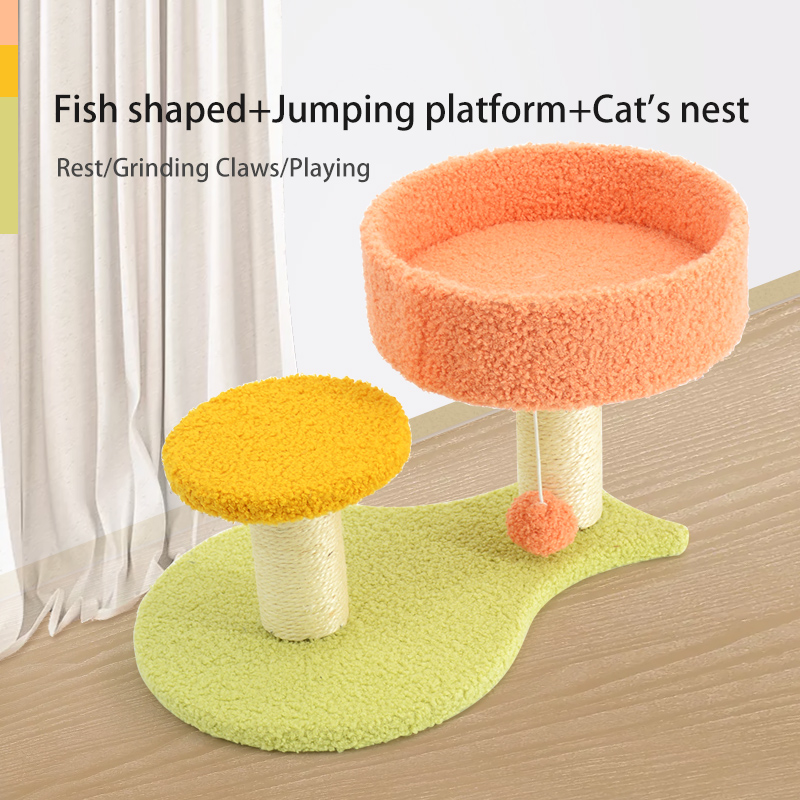 Cat Climbing Cat Nest Integrated Cat Stand Small Cat Tree Sisal Cat Toy Cat Jumping Platform Grab Board Cat Grab Column — image 1