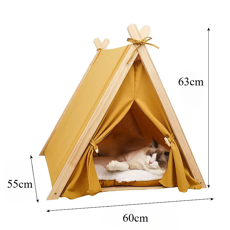 Casa de Paja para Mascotas Reversible y Portátil: Refugio Cómodo y Respirable para Gatos y Perros con Manta Espesa — imagen 6