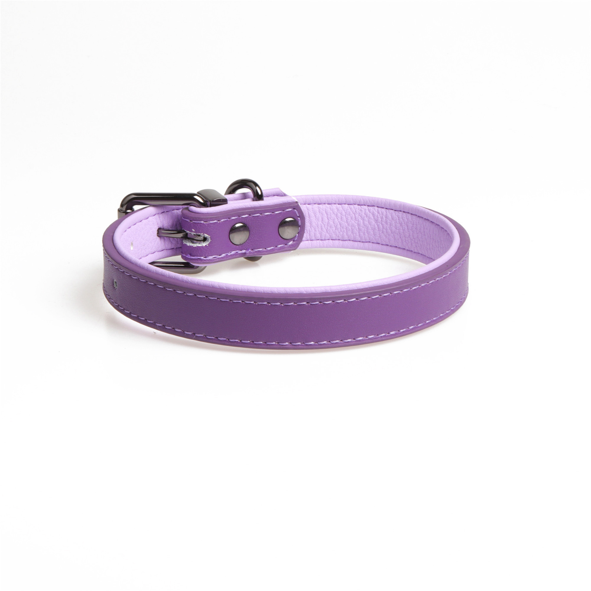 New High-Quality Leather Pet Collar Soft Double Leather Collar — image 8
